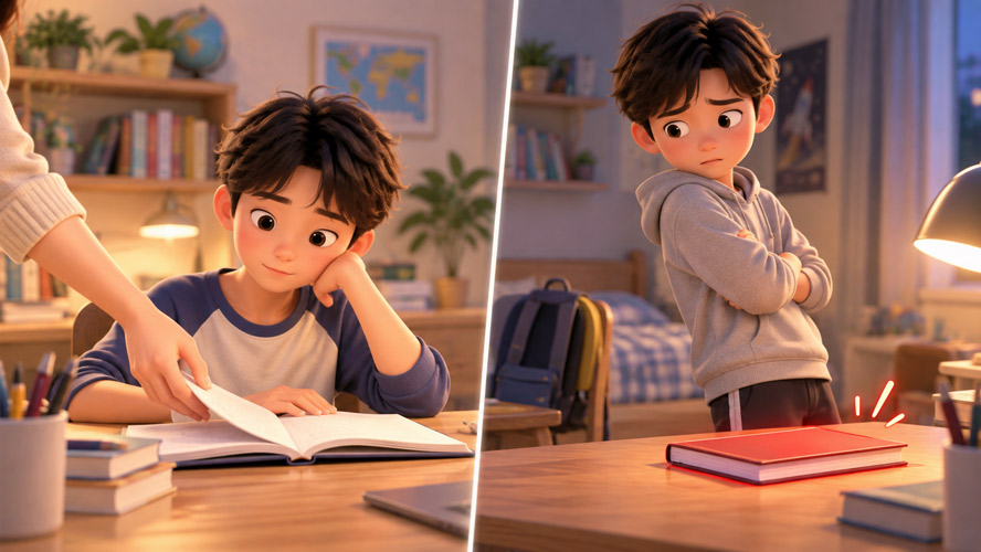 Làm thế nào để con tự giác học tập hơn? Tìm đúng lý do trước khi đổi cách dạy Hai nguyên nhân khiến con thiếu tự giác học tập khác nhau